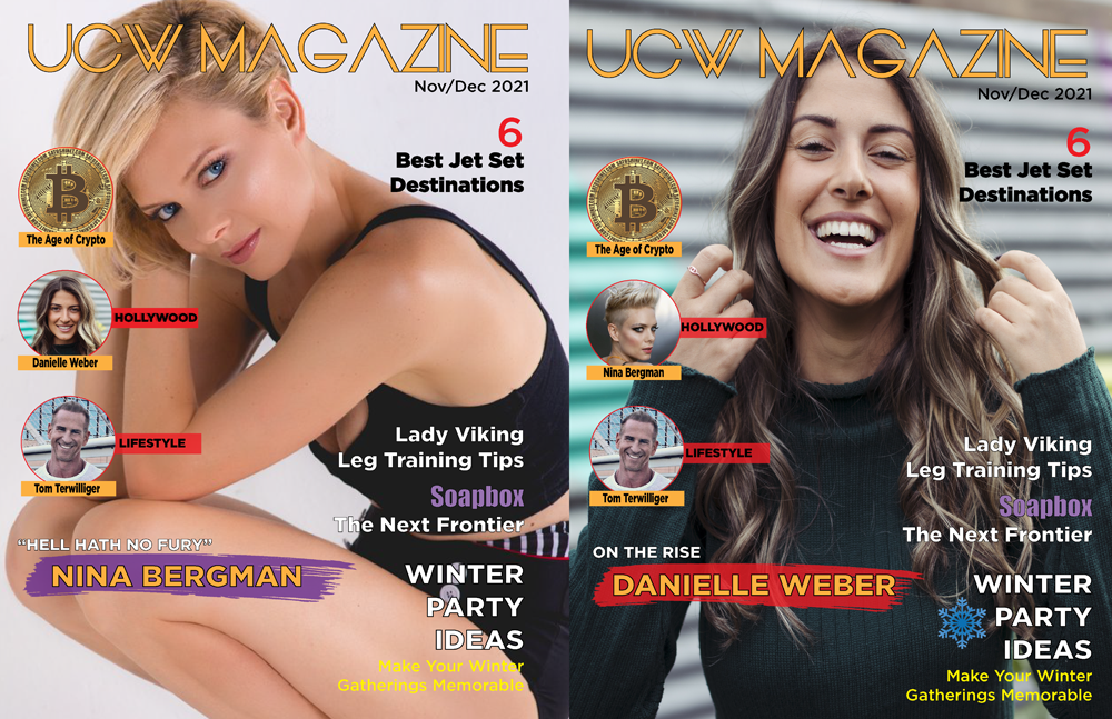 Actress Nina Bergman and Artist Danielle Weber featured in The UCW Magazine Nov/Dec 2021 Issue